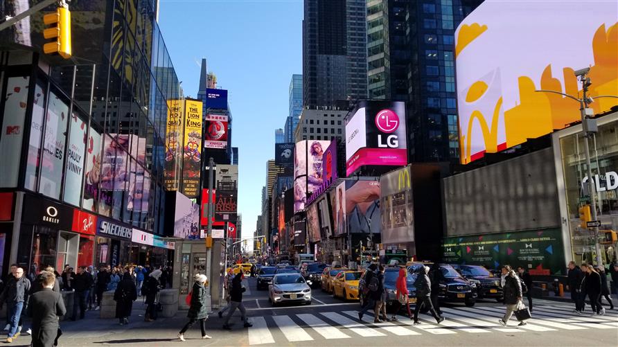 Hilton Grand Vacations Owners visiting Times Square, New York, New York