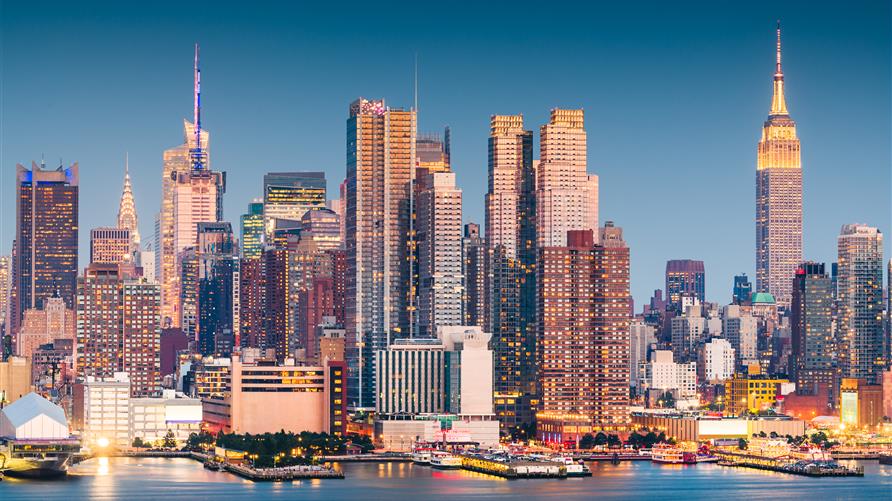 New York City skyline.