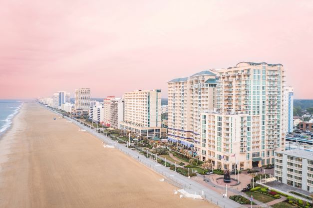 Beachside resort, Oceanaire, a Hilton Vacation Club, in Virginia Beach, Virginia