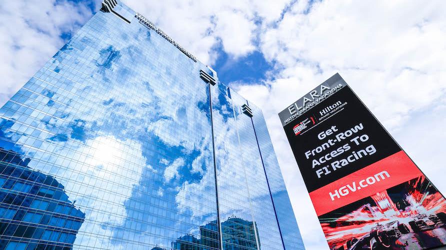 Stunning exterior view of Elara, by Hilton Grand Vacations in Las Vegas, Nevada