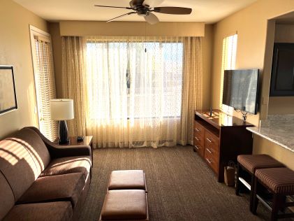 Living room in 1-Bedroom Suite at Scottsdale Links Resort, a Hilton Vacation Club in Arizona