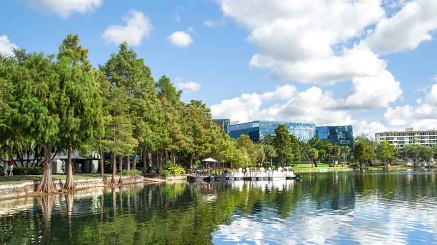 Lake Eola at downtown Orlando