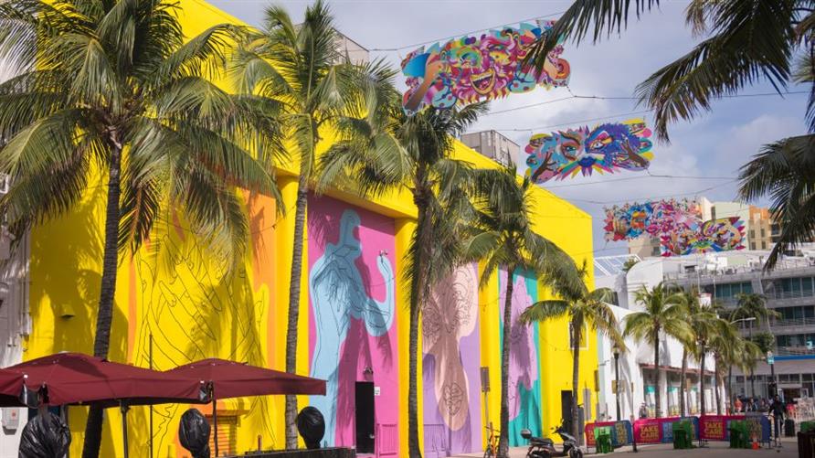 Colorful mural in Miami