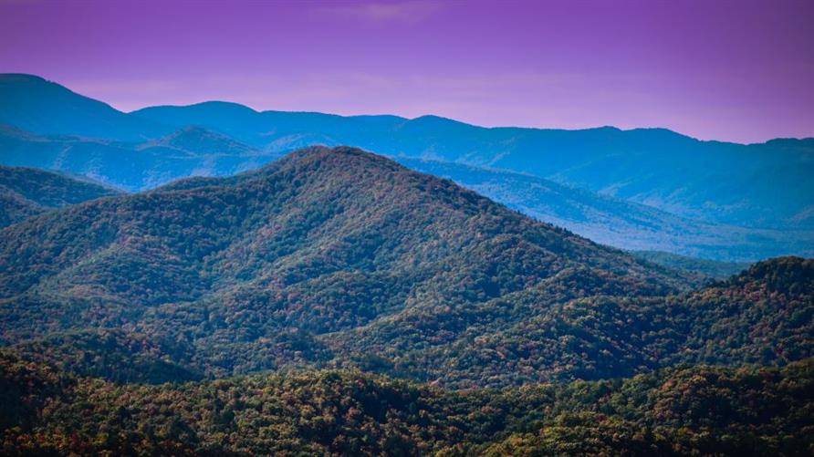 Mountains at Shenandoah National Park in Virginia