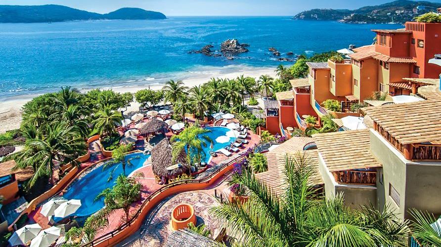Gorgeous cliffside view, Hilton Grand Vacations Club Zihuatanejo, Mexico.