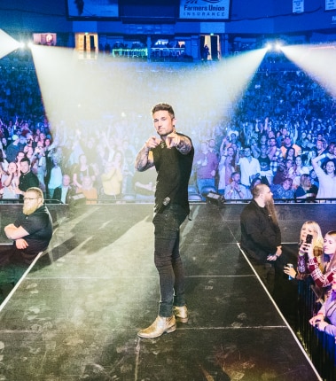 Michael Ray on stage at a concert