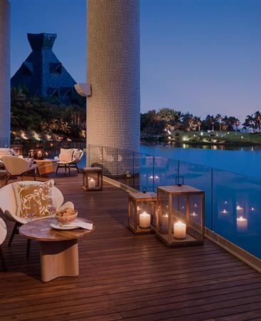Patio over water at Grand Luxxe Nuevo Vallarta.