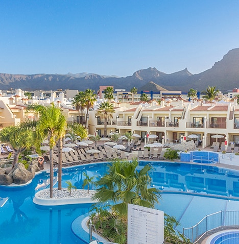 Aerial view of pool at Royal Sunset Beach Club