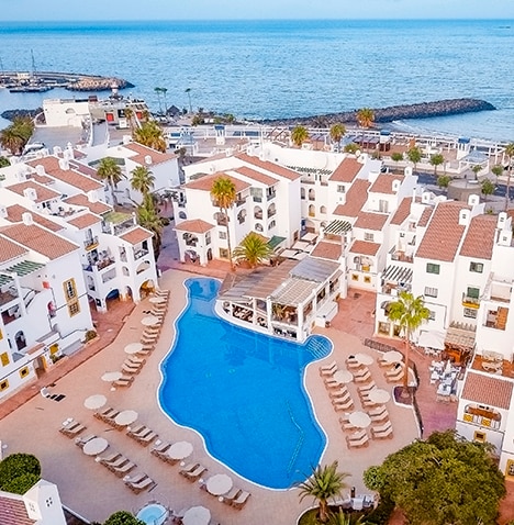 Aerial view of pool at Sunset Harbor Club