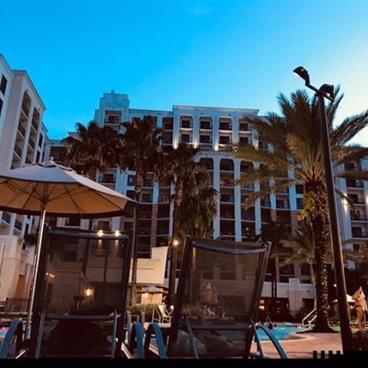 Instagram photo from a lounge chair by the pool at Las Palmeras by Hilton Grand Vacations.