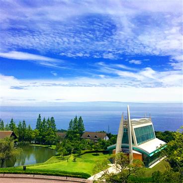 Aerial view of The Bay Forest Odawara, a Hilton Club located at Odawara-shi, Kanagawa, Japan.