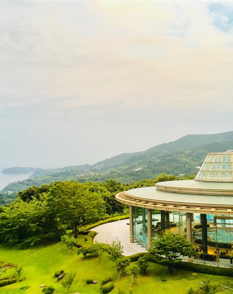 Balcony view of Japanese countryside and The Bay Forest Odawara.