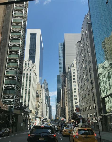 View of New York City skyscapers