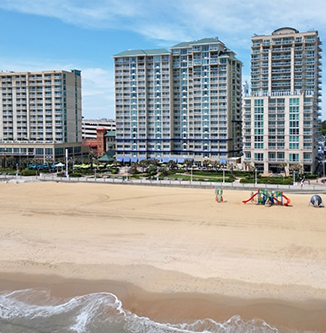 Exterior of Ocean Beach Club, a Hilton Vacation Club