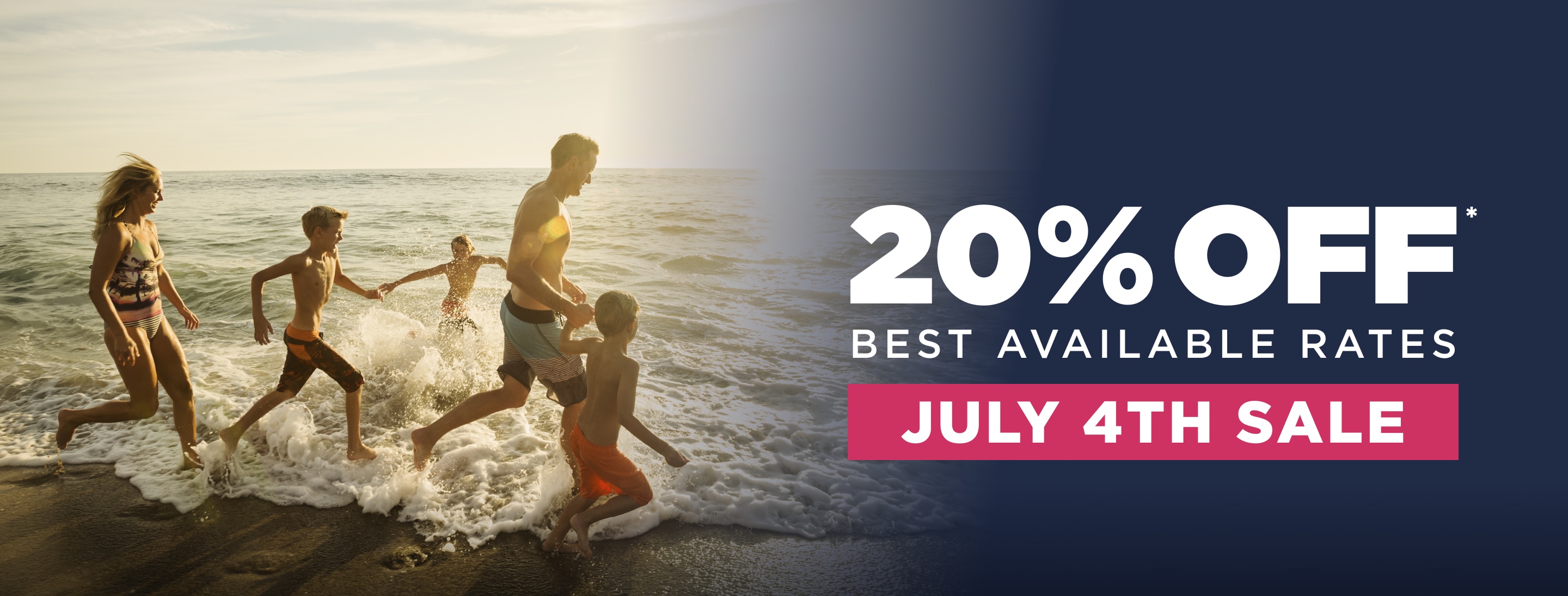 20% Off Best Available Rates July 4th Sale