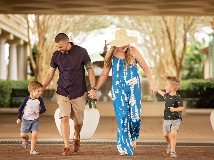 A Family enjoying an Orlando Vacation 