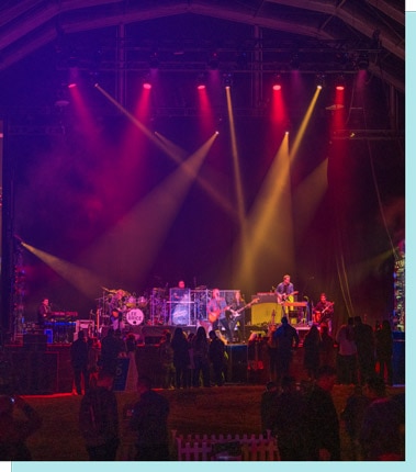 Concert with Bright Flashing Lights